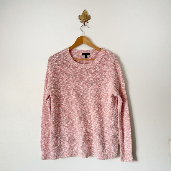 J. Crew pink marled crewneck sweater size Small preowned - Picture 1 of 5
